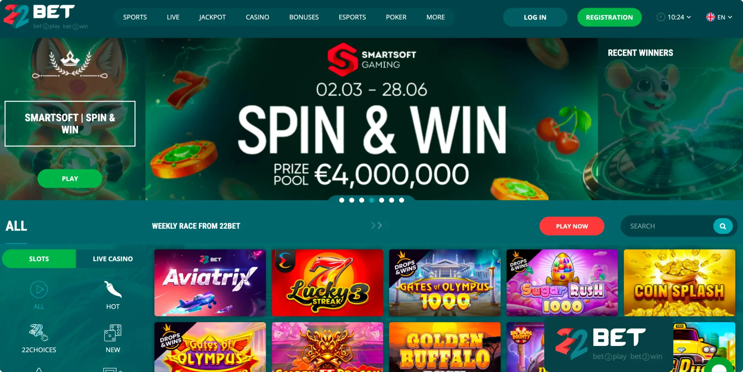 22Bet casino